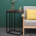 thumbnail image 2 of Proman Products Breeze Casual C Shaped End Table Small Side Table with Steel Base, 2 of 7