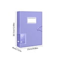 thumbnail image 3 of Yunuuuoa A4 Expanding Document Folder with 80 Sides Snap Closure Plastic Envelopes Transparent File Holder for Office Home Business Paper Organizer Storage Display Portfolio, 3 of 6