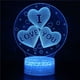 thumbnail image 5 of Lámpara de mesa 3D creativa con luz de noche LED de la serie San Valentín con forma de corazón de rosa exclusiva de ILOVEYOU, 5 of 5