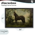 thumbnail image 4 of Stupell Industries Traditional Forest Horse Portrait Black Floating Frame Canvas Art, 25 x 17, by Petals Prints Design, 4 of 8