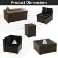 thumbnail image 3 of Costway Ensemble de Mobilier d'Extérieur 7 Pcs avec Table à Foyer de 32 Pouces et Cache-Réservoir de Propane Noir, 3 of 10