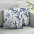 thumbnail image 3 of PIKWEEK  Floral Blue and White Flower Throw Pillow Covers French Country Decorative Square Pillow Case Cushion Cover for Couch/Bed/Car, 3 of 5