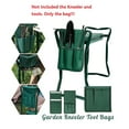 thumbnail image 4 of Garden Kneeler Tool Bag Pockets Portable Garden Tool Holder Bag for Kneeling Stool Outdoor Gardening, Oxford Cloth Foldable Pouch Seat Storage Hanging Organizer Bag, Green (Tool Bag Only), 4 of 11