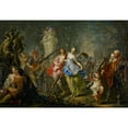 thumbnail image 3 of Johann Georg Platzer 14x11 Black Modern Framed Museum Art Print Titled - The Pleasures of the Seasons; Spring (C. 1730), 3 of 5