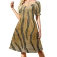 thumbnail image 2 of Vestido de manga corta de piel de tigre para mujer, vestido de noche para mujer, 2 of 7