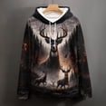 thumbnail image 5 of LAOLIUSN Men’s Deer Hoodie All Over Print 3D Buck Forest Graphic Pullover Sweatshirt, S-4XL, 5 of 7