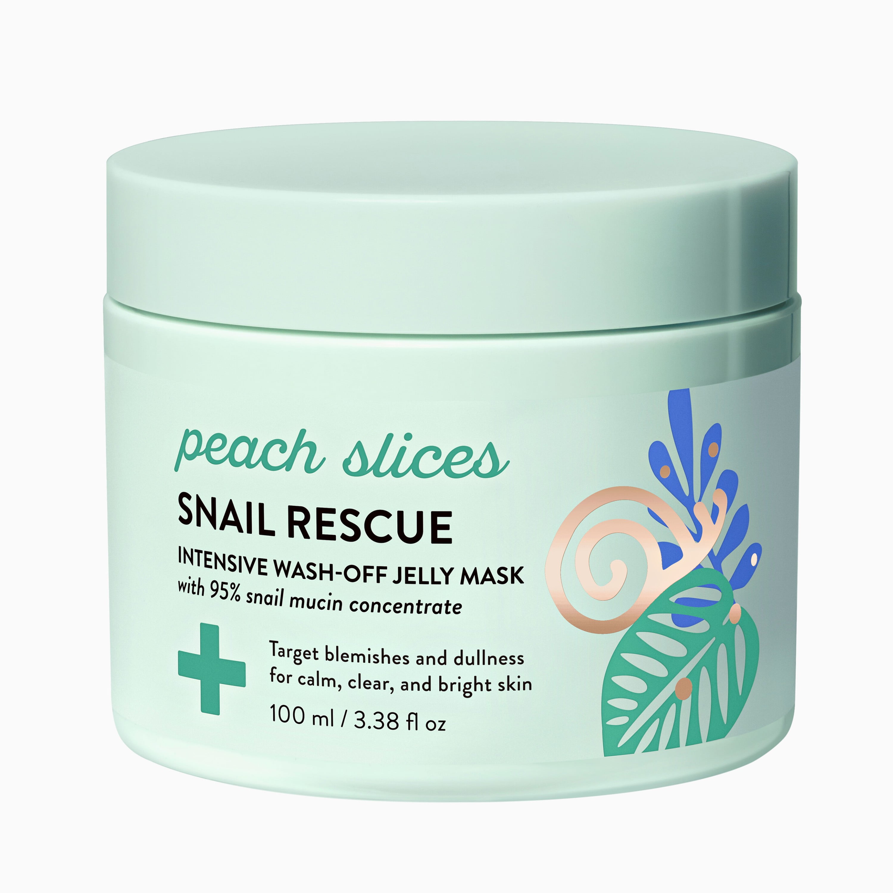 Peach Slices Snail Rescue Intensive Wash-off Jelly Face Mask with Snail Mucin, 2.82 fl oz