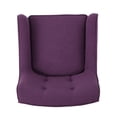 thumbnail image 2 of Benjara Felix Accent Armchair- Splayed Birch Wood Legs- Button Tufted Purple, 2 of 5