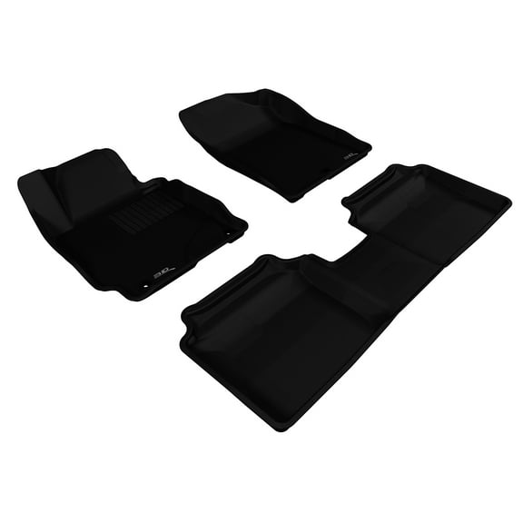 3D MAXpider Custom Fit Kagu Floor Mat (Black) Compatible with Hyundai Elantra Sedan 2011-2013 / Elantra Coupe 2013 - Full Set