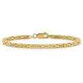 thumbnail image 2 of Auriga Fine Jewelry 10K Yellow Gold 2.5mm Byzantine 7" Chain Bracelet for Women, 2 of 6