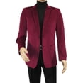 thumbnail image 2 of Men's Velvet Sport Coat Jacket by BASSIRI Leonardi J1042 Burgundy, 2 of 8