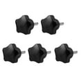 thumbnail image 2 of 5 Pcs M6 Male Thread Plastic Head Metal Clamping Star Knobs Grips, 2 of 4