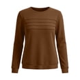 thumbnail image 5 of Hurxie Women Tops Long Sleeve Blouses Dressy Casual Crewneck Pleated Tunic Shirts Loose Fashion Clothes, 5 of 5