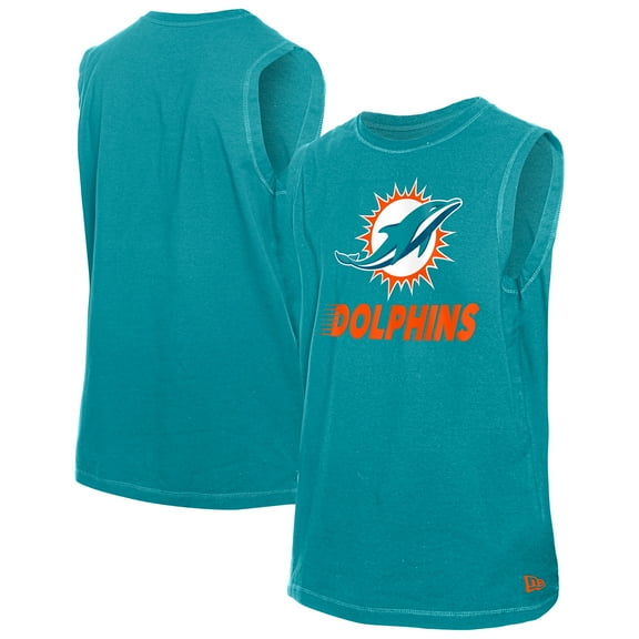Men's-New Era  Aqua Miami Dolphins Leisure Collection Tank Top