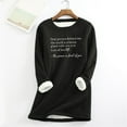 thumbnail image 2 of Sous-vêtements Thermiques pour Femmes Haut Mode Col Rond Ample Décontracté Imprimé Chaud Manches Longues pour Automne Hiver Confort, 2 of 3