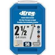 Kreg SML-C250-50 Zinc Pocket-Hole Screws, 2 1/2 Inch, #8 Coarse Thread, Maxi-Loc Head (50 Count)