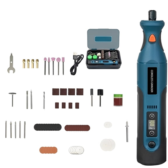 66PCS High-Power Cordless Electric Engraving Pen & Rotary Tool Set - 5000-25000RPM, DC7.4V 1100mAh, for Woodworking Drilling/Mini Engraving