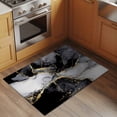 thumbnail image 2 of Black Grey Marble Entryway Rug 2'x3'&nbsp; Non Slip Front Door Mats, Modern Gradient Abstract Aesthetic Entrance Rugs Indoor Outdoor Carpet, Washable Floor Mats Small Area Rug for Bedroom Kitchen, 2 of 8