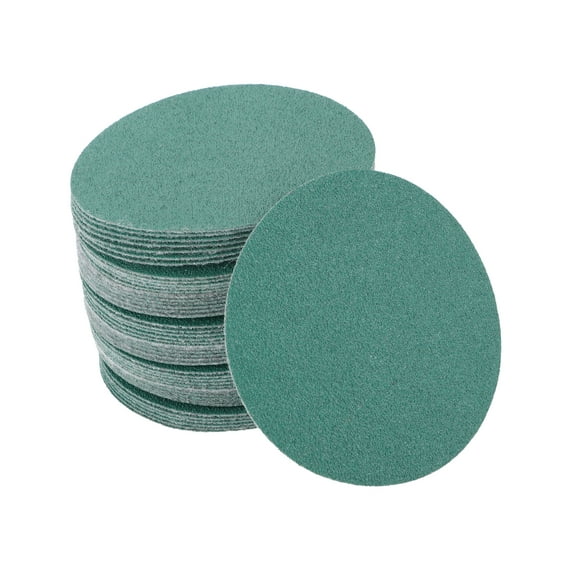 Unique Bargains Sanding Discs 3" 100 Grit Automotive Repair Round Hook and Loop Sandpaper Polyester Film Green 50 Pcs