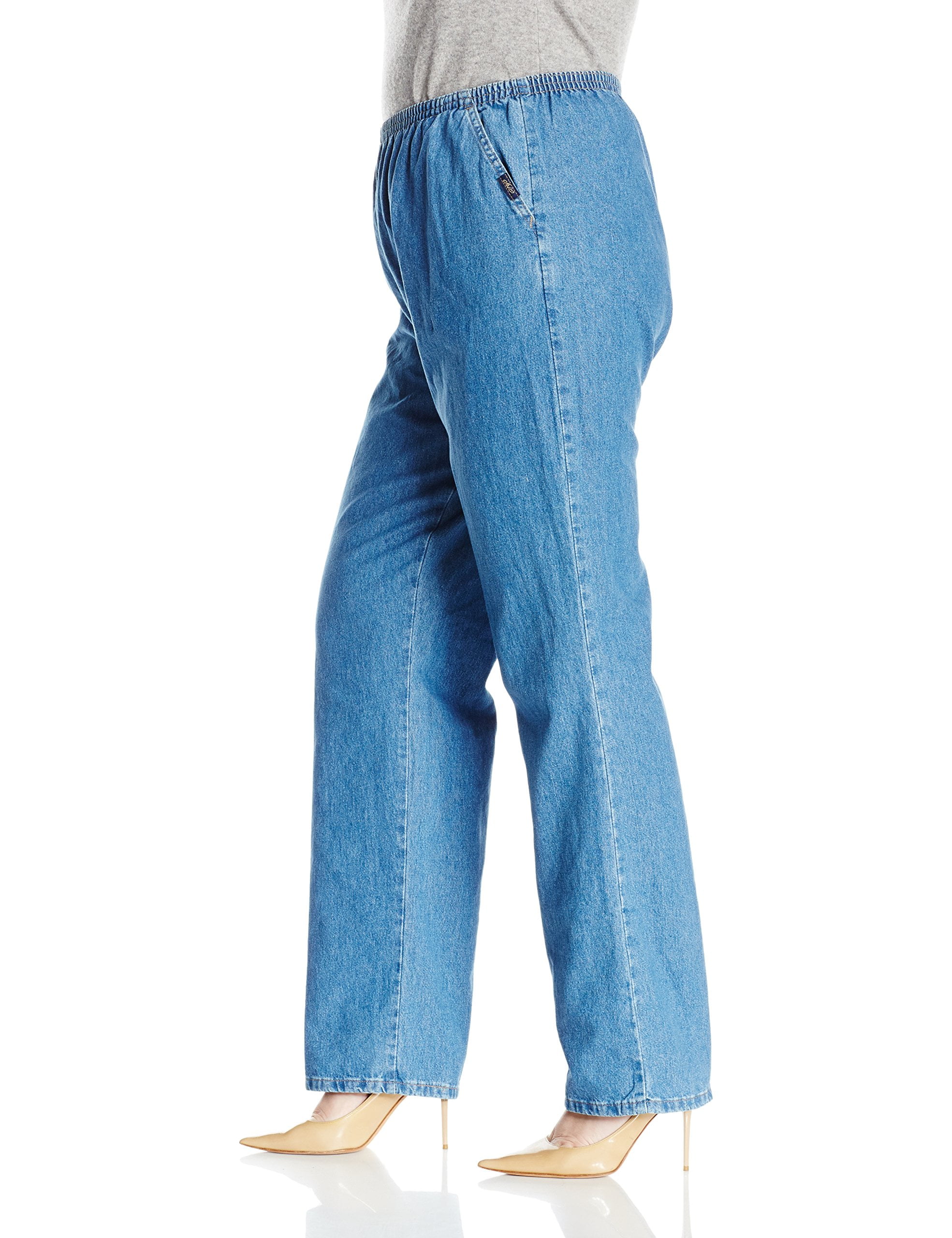 Chic Women s Plus Comfort Collection Relaxed Fit Scooter Elastic Waist Pants Walmart