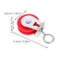 thumbnail image 2 of LEEYNEER 4 PCS Clothesline Fixing Wheel Cable Machine Pulley Wheels Red, 2 of 8