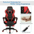 thumbnail image 6 of Gymax Office Computer Desk Chair Gaming Chair Adjustable Swivel w/Footrest Red, 6 of 10