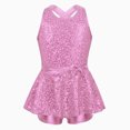 thumbnail image 3 of iEFiEL - Mallas de baile sin mangas con lentejuelas para niñas, para gimnasia, ballet, patinaje artístico, disfraz moderno de jazz y rave, 3 of 5