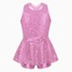 thumbnail image 3 of iEFiEL - Mallas de baile sin mangas con lentejuelas para niñas, para gimnasia, ballet, patinaje artístico, disfraz moderno de jazz y rave, 3 of 5