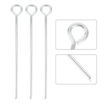 Supvox 10Pcs Sturdy Metal Tent Pegs with Curved Hook for Outdoor Use Including Tents Tarps and Garden Decorations
