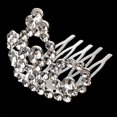 thumbnail image 3 of Tiara de Princesa con Accesorios para el Cabello de Flores Plata Gloria, 3 of 9