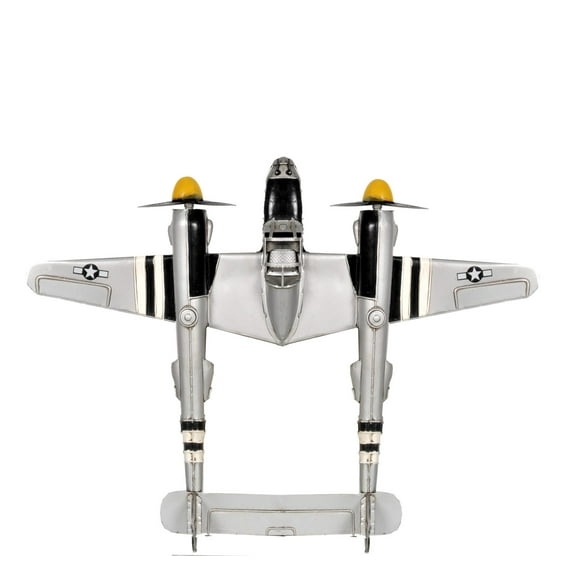 1941 Lockheed P-38 Lightning Fighter All Metal Model Airplane by Xoticbrands - Veronese Size (Small)