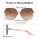 thumbnail image 3 of Gafas de sol aisswzber Chic Square Oversized 100% UV para mujer, 3 of 7