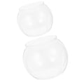 thumbnail image 2 of 2pcs Fish Bowl Plastic Transparent Small Aquarium Desktop Small Goldfish Fish Tank, 2 of 5