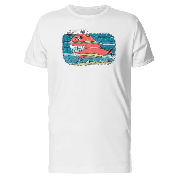 Unusual Red Big Whale Tee Men's -Image by Shutterstock