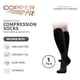 thumbnail image 3 of Calcetines de compresión Copper Fit Moisturizing Energy Plus negros, 3 of 5