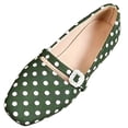 thumbnail image 3 of Busydd Flats for Women with Polka Dot Fashion Shiny Buckle Detail Slip on Dress Shoes 36, 3 of 5