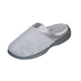 thumbnail image 4 of Joan Vass Good Looking Satin Trim Classic Clog Slipper With Soft surrounding Large, Gray, 4 of 5