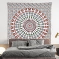 thumbnail image 2 of Tapiz de pared con diseño de mandala con forma de pavo real de Bless International, 215 x 230 cm, 2 of 9