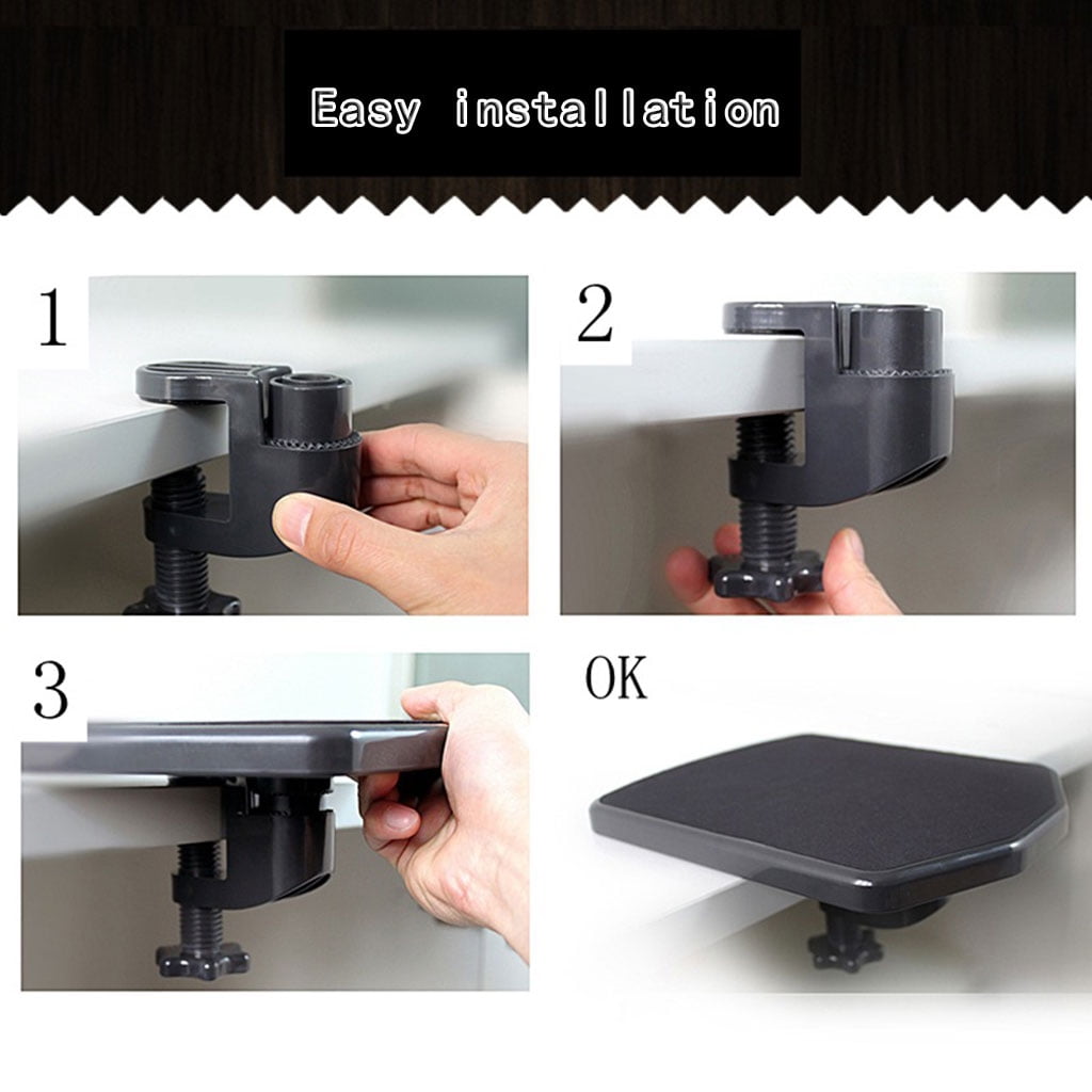 ZUARFY Attachable Armrest Pad Desk Computer Table Arm Support Mouse Pads Arm Wrist Rests Chair Extender Hand Shoulder Protective Mousepad