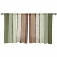 thumbnail image 2 of Sage Green Semi Sheer Curtains 54 Inch Length 2 Panels Set, Farmhouse Wood Grain Vintage Brown Striped Sheer Kitchen Curtain Privacy Voile Window Curtain for Living Room Bedroom Rod Pocket Drapes, 2 of 7