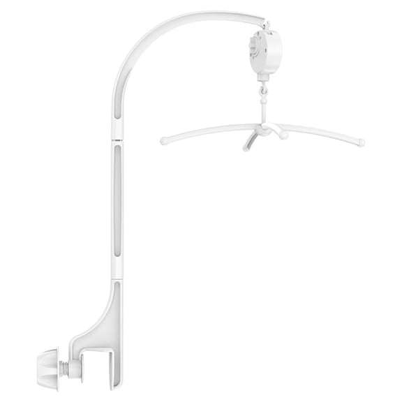 Primegos Baby Crib Hanging Rattle Toys Holder with Classic Music Clockwork Driver Mechanical Sound Rotating Hook Switch Slider Stroller Accessories