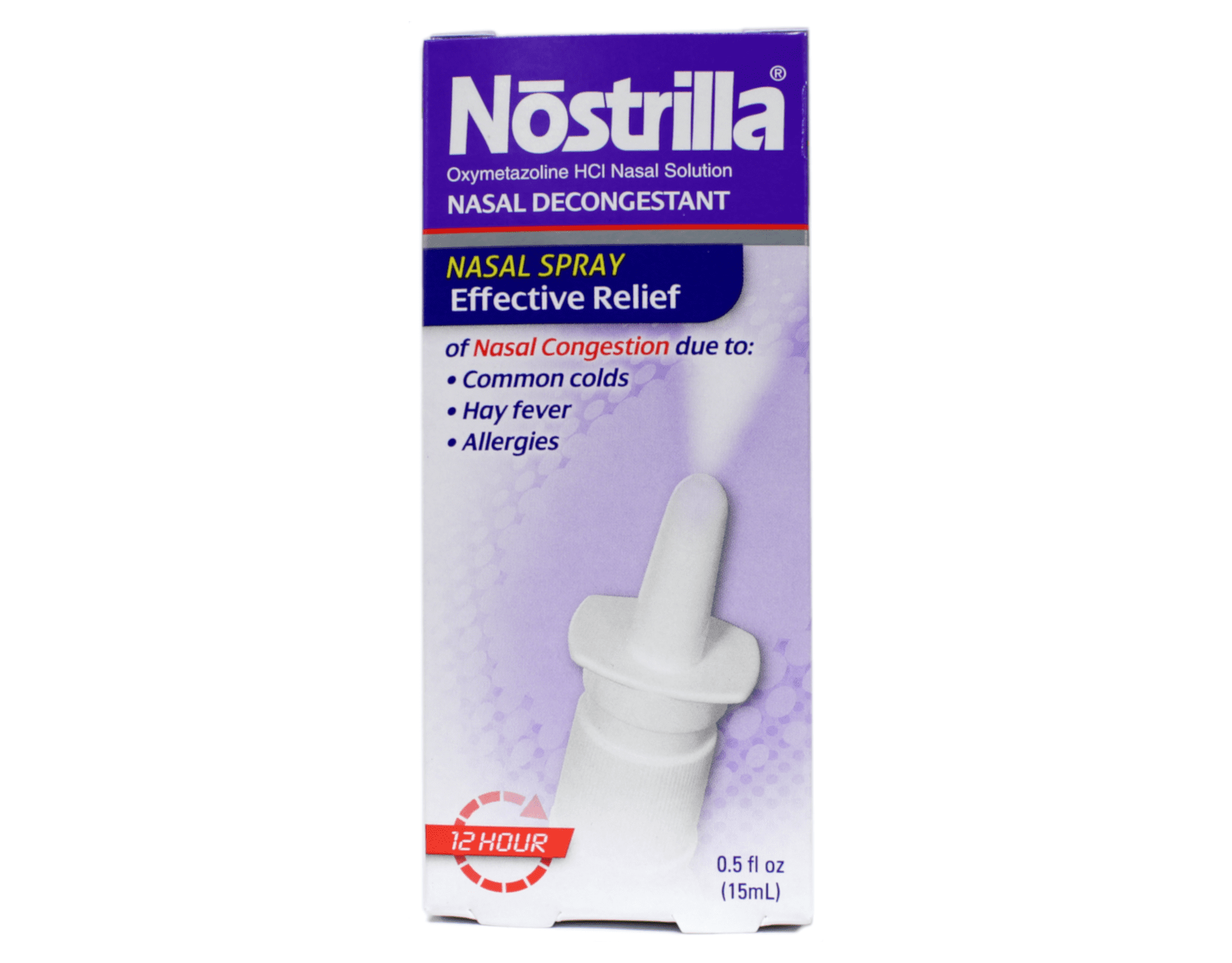 Nostrilla 12 Hour Nasal Decongestant Spray - 0.5 Oz