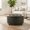 Green, variant on FOROUTIA 29.1" Round Storage Ottoman Coffee Table, Tufted Faux Leather Rolling Ottoman with Wooden Tray & Lockable Wheels, Multi-Functional Footrest Storage Bench for Living Room Bedroom, Dark Brown