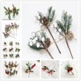 thumbnail image 3 of Accesorios para ramos navideños, copos de nieve, cuerda de cáñamo, ramo de frutos rojos, guirnalda DIY, 3 of 6