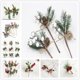 thumbnail image 3 of Accesorios para ramos navideños, copos de nieve, cuerda de cáñamo, ramo de frutos rojos, guirnalda DIY, 3 of 6