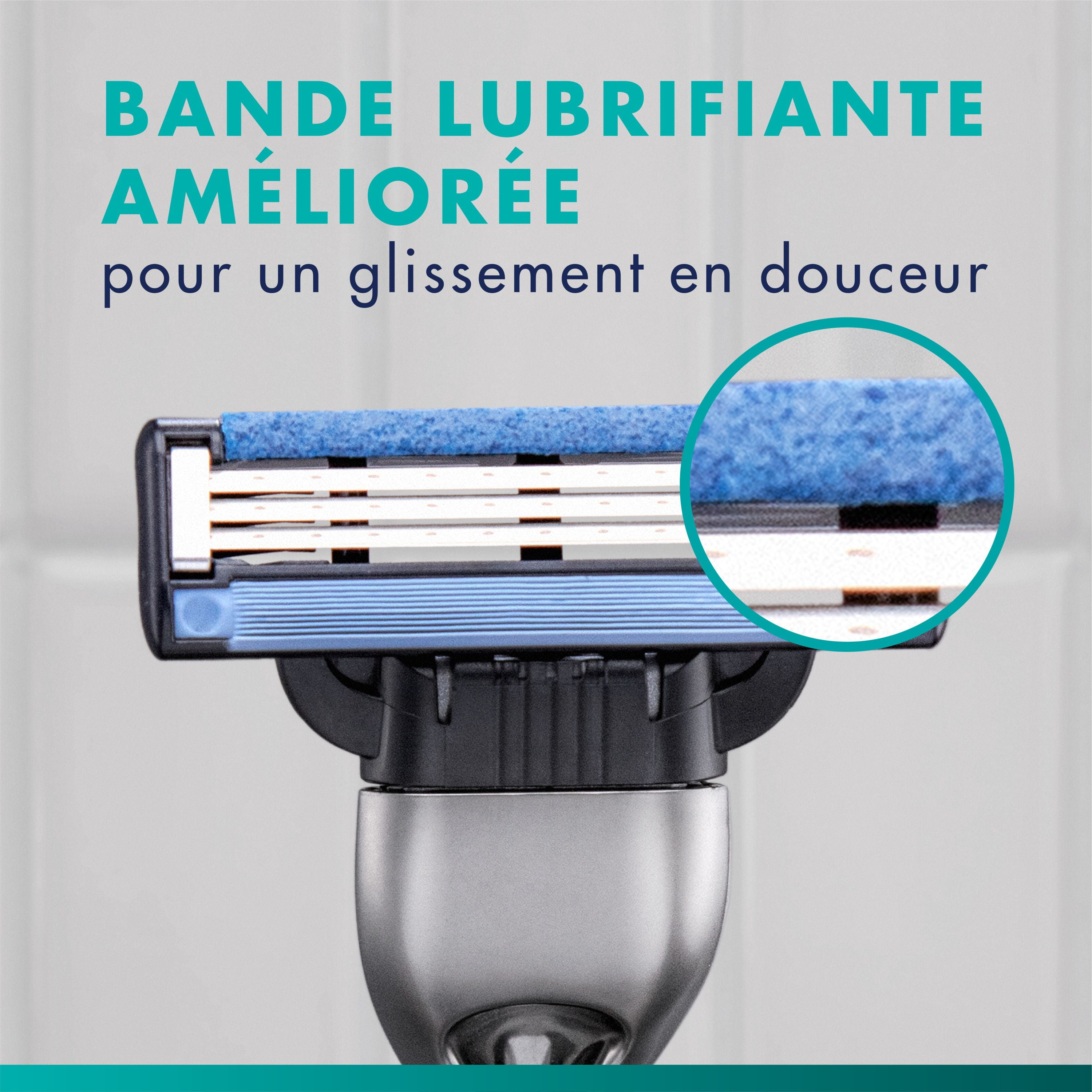 Cartouches de rechange Gillette Mach3, 12 cartouches de rasoir, cartouches de rechange pour hommes avec bande lubrifiante, 3 lames de rasoir pour un rasage de près 12CT