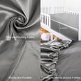 thumbnail image 2 of Flxxie Silk Satin Fitted Crib Sheet, Super Soft and Silky Crib Sheet for Standard Crib and Toddler Mattresses, Boys, Girls, Unisex, Grey, 28x52 Inches, 2 Pack, 2 of 5