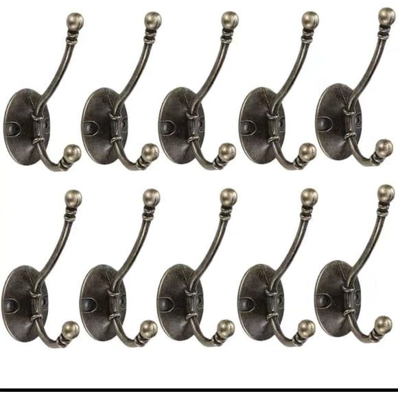8Pcs Larger Vintage Wall Mounted Coat Hook Metal Hat Hook Retro Hook for Coat Rack Bathroom Kitchen