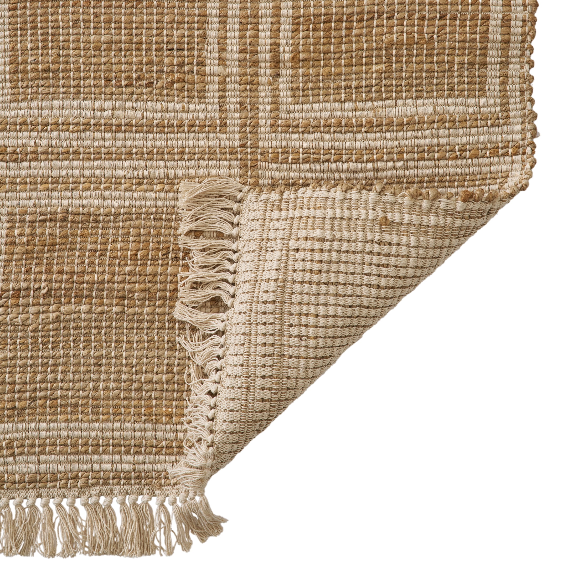 Better Homes & Gardens Ivory & Natural Interlocking Jute 30" x 84" Runner Rug