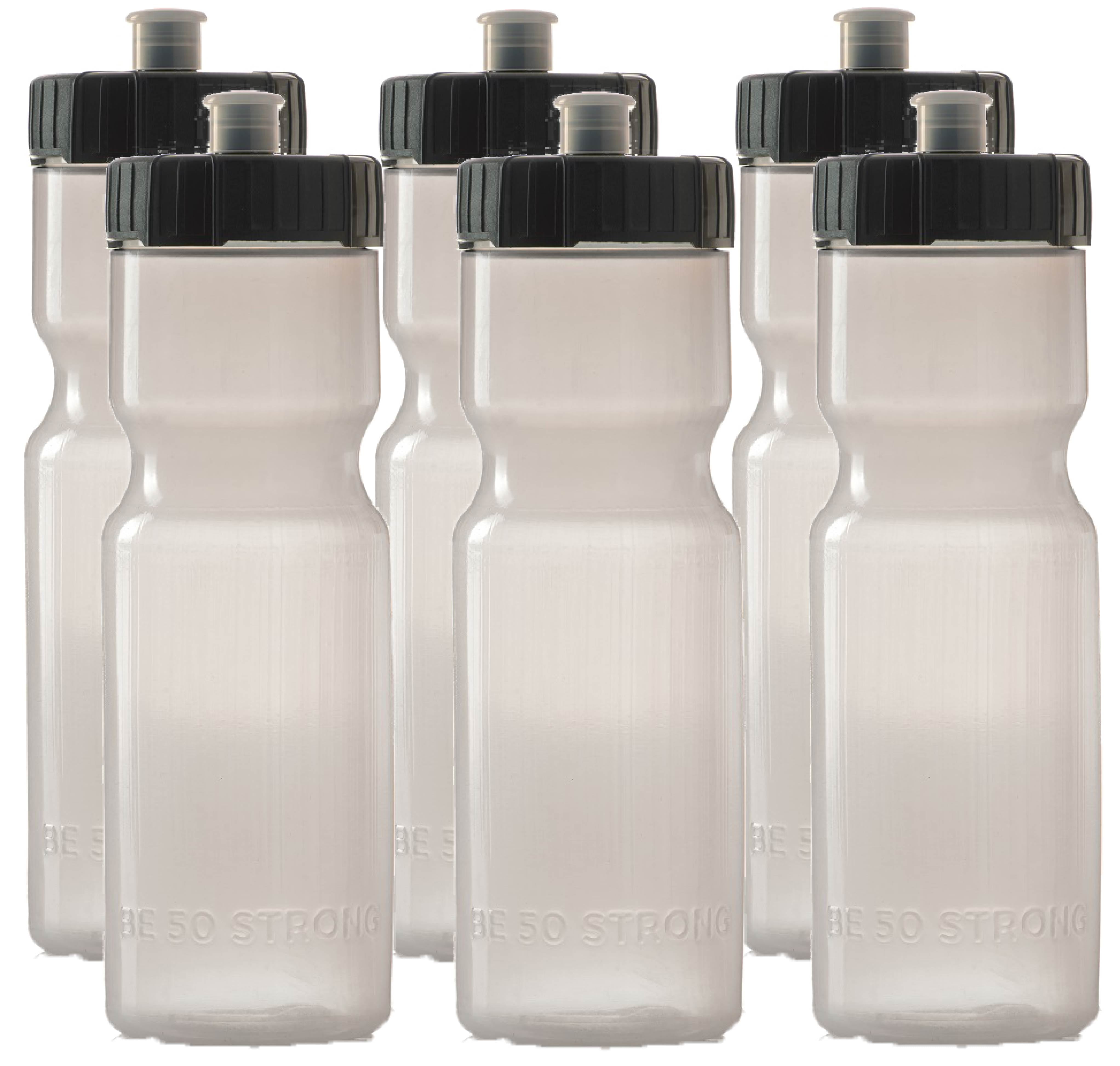 50 Strong Sports Squeeze Water Bottle Team Pack - Includes 6 Bottles - 22  oz. BPA Free